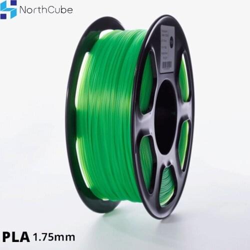 NORTHCUBE 3D Printer PLA Filament 1.75mm for 3D Printers, 1kg(2.2lbs) +/- 0.02mm Transparent Green Color