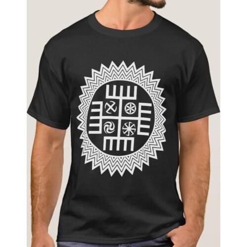 Represents The Hands of God Slavic Sun Symbol Printed T-Shirt. Summer Cotton Short Sleeve O-Neck Mens T Shirt New S-3XL
