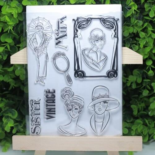 Sister vintage mum transparent clear stamp for Scrapbooking/Sewing fabric/Card Making/Stamp set stationery fun decoration supply