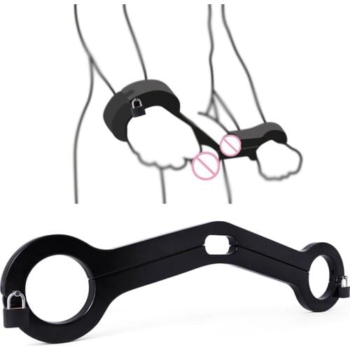 2 IN 1 Wooden HUMBLER Ball Stretchers & Wrist Lock Scrotum Pillory | Arms To Balls Bondage | Ball Stretching | Femdom | Cuckold