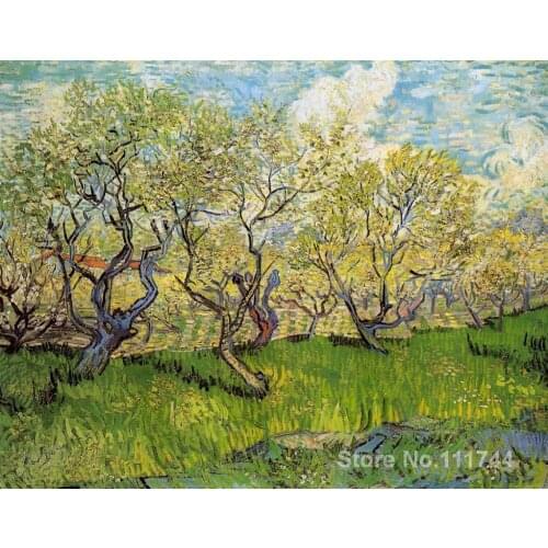 Christmas Gift Orchard in Blossom by Vincent Van Gogh oil painting reproduction High quality Handmade