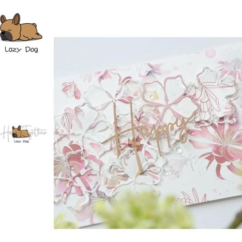 Happy Together Word Metal Cutting Dies Scrapbooking Stencil DIY Mold Knife Craft Embossing Die Cuts Card Making New Die For 2020