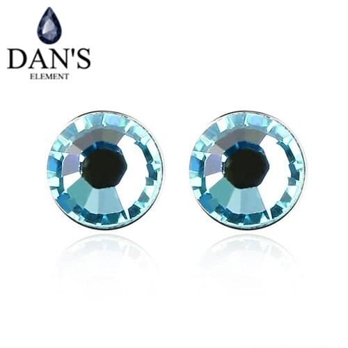 DANS 7 Colours Made with Real Austrian Crystals crystal Stud earrings for women New Sale Hot 2015 #78076