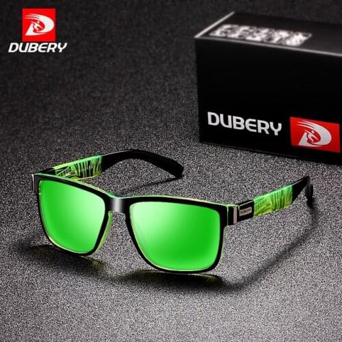 DUBERY 2018 Sport Sunglasses Polarized For Men Sun Glasses Square Driving Personality Color Mirror Luxury Brand Designer UV400