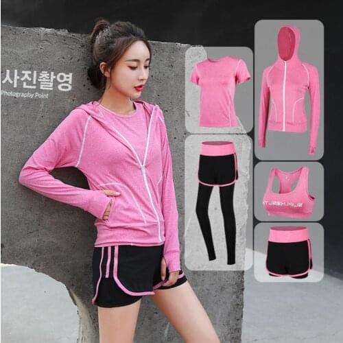 Sports suit womens spring 2021 new gym running fitness clothes beginners casual clothes net red yoga clothes