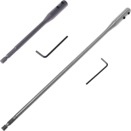 150/300mm Fit For Flat Drill Bit Deep Hole Shaft Hex Extention Holder Connect Rod Tools