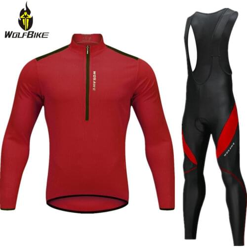 WOSAWE Long Sleeve Cycling Jersey Set Spring MTB Bike Wear Cycling Clothes Ropa Maillot Ciclismo Bicycle Clothing Riding Suit