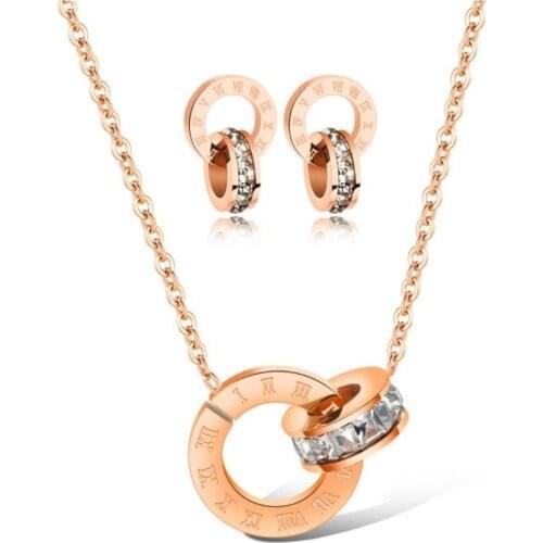 Trendy Roman Numeral Circle Stud Earrings For Women Love Gift Charm Zirconia Jewelry