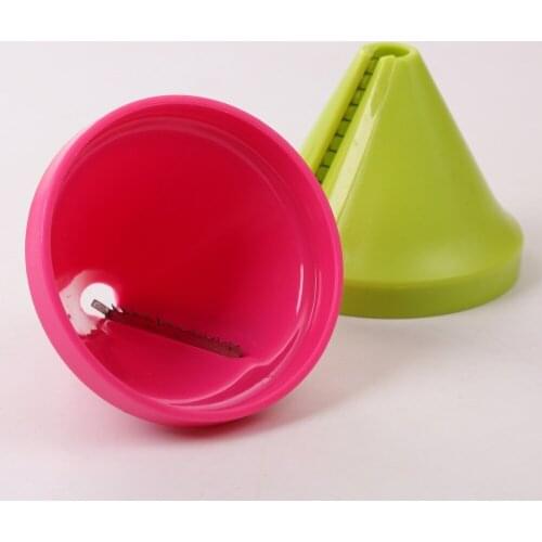 1PCS Multi-function Vegetable Fruit Rotating Slicer Kitchen Filar Cutting Wire Device Manual Potato Spiral Cone Rotating Shred