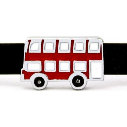 10pcs/lot Internal Dia 8mm Bus Slide Charm DIY Accessories fit 8mm wide belt pet collar