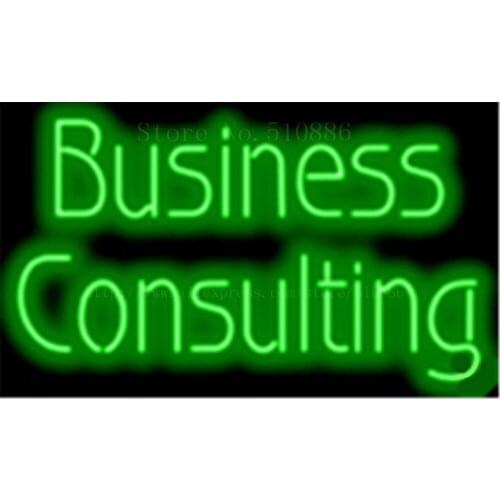 17*14" Business Consulting NEON SIGN REAL GLASS BEER BAR PUB LIGHT SIGNS store display Restaurant Shop Advertising Lights