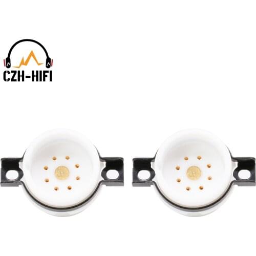 2pcs EIZZ High End PTFE 8pin Tube Socket Valve Base Power Lamp Jack for ECC40 EF40 EF42 Vintage Audio Amplifier DIY HiFi
