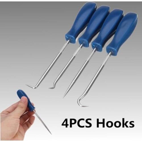 4pcs/set Car Pick & Hook Set O Ring Oil Seal Gasket Puller Remover Craft Hand Tool pick hook tool