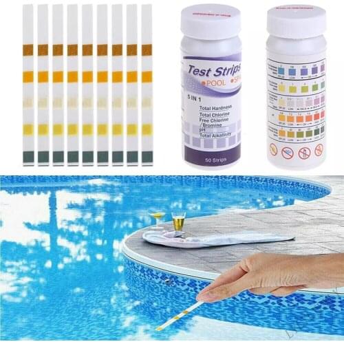 50Pcs/Box Multipurpose Chlorine PH Test Strips SPA Swimming Pool Water Tester Paper