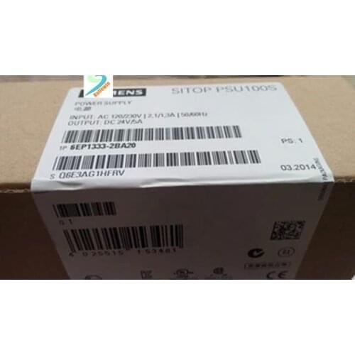 6EP1333-2BA20 Original NEW SIMATIC SITOP PSU100S 24 V/5 A STABILIZED POWER SUPPLY INPUT: 120/230 V AC , 6EP1333 2BA20