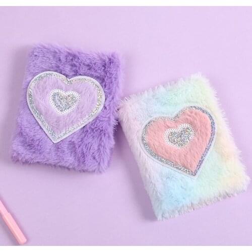 A6 unicorn new plush notebook small cartoon plush handwritten notebook girls cute mini notepad