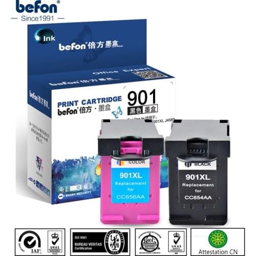 Befon Re-manufactured 901XL Cartridge Replacement for HP 901 Ink Cartridge for Officejet 4500 J4500 J4540 J4550 J4580 J4640 4680