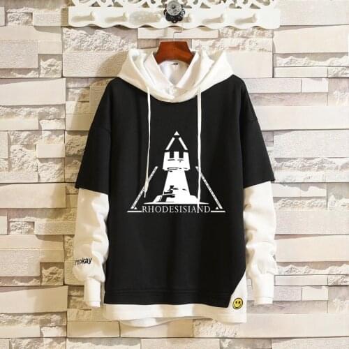 Arknights Amiya Cosplay Hoodies Arknights Fake Two Pieces Harajuku Hoodies Sweatshirts Pullover Streetwear Casual Costume