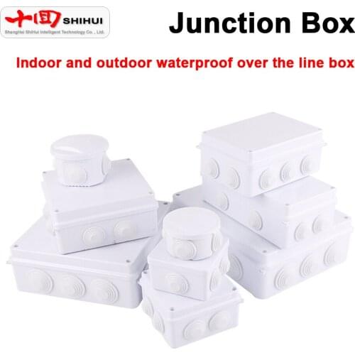 IP65 IP55 Outdoor Wiring Over The Line Dustproof Box ABS Plastic Waterproof Junction Box 50-400mm Sealed Distribution Box