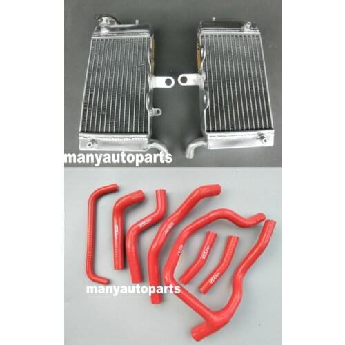 Left &right radiator &RED hose for Honda Transalp 600 XL600 XL XRV650 Africa Twin