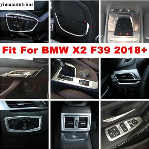 ABS Matte Interior Kit For BMW X2 F39 2018 2019 2020 The Co-pilot Glove Box Button Sequins Air Vent Shift Gear Decor Cover Trim