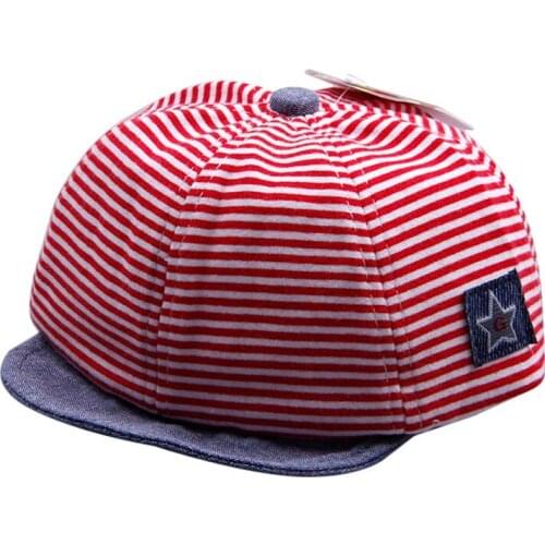 Stripe Cute Cap Star Embroidered Baseball Cap Summer Autumn High Quality Skin-friendly Hat Comfortable Simple Girl Boy Hats