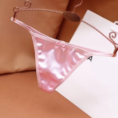 Womens Underwear Sexy Women Panties Lingerie G String Satin High Quality Ladies Girls Thong T-back Panty Underpants
