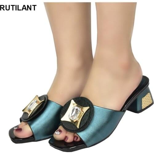 Latest Design Luxury Shoes Women Designers Low Heels Womens Shoes 2020 Special Arrivals Wedding N Green Color Nigeriain Shoe