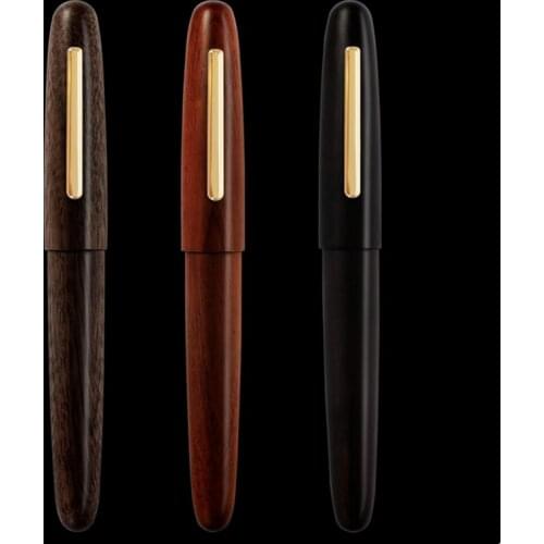 New Jinhao Rosewood Fountain Pen Gift Box Set Full Gold Clip Medium Nib Ink Pen Office Exquisite Writing Pen Business Gift