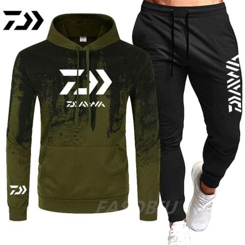 Daiwa Autumn Mens Fishing Clothing Thin Fishing Suits Autumn Sports Suit Two-piece Outdoor Sport Hiking Outdoor Fishing Clothes