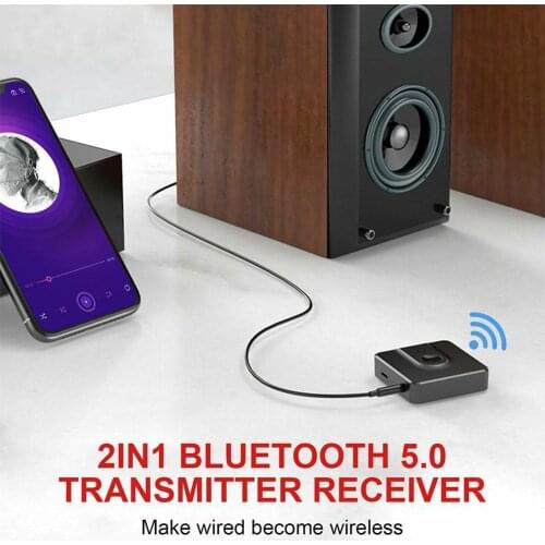 Bluetooth Receiver Transmitter Two In One Bluetooth Adapter NEW Long Bluetooth 5.0 Life Battery Latency Low E8G5