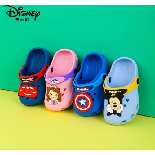 Disney hole shoes sandals car summer new princess childrens non-slip outer wear swimming beach shoes
