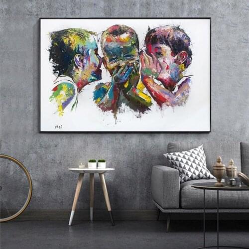 Happy Children Portrait Oil Painting Art Poster Print On Canvas Painting Abstract Wall Picture For Living Room Home Decoration