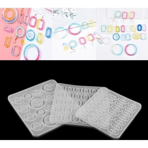 1Pcs Earrings Pendant Silicone Molds UV Epoxy Resin Mold 3D Stereo Bracelet Crafts Mould for DIY Jewelry Making Necklace Tools