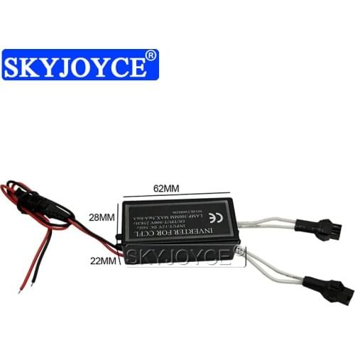 SKYJOYCE 1 Piece Male Connection DRL CCFL Inverters Ballast Driver For CCFL Angel Eyes Halo Rings Replacement 1 For 2 Lamps