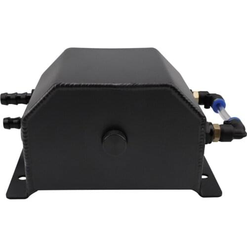 Universal 1L Oil Catch Can Alloy Aluminium Engine Breather Tank Radiator Overflow Tan