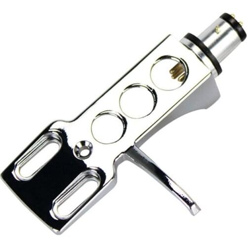 Universal LP Disc Record Player Phono Turntable Headshell 4-Pin Aluminum Alloy with OFC Leadwires for Direct-Drive Turntable