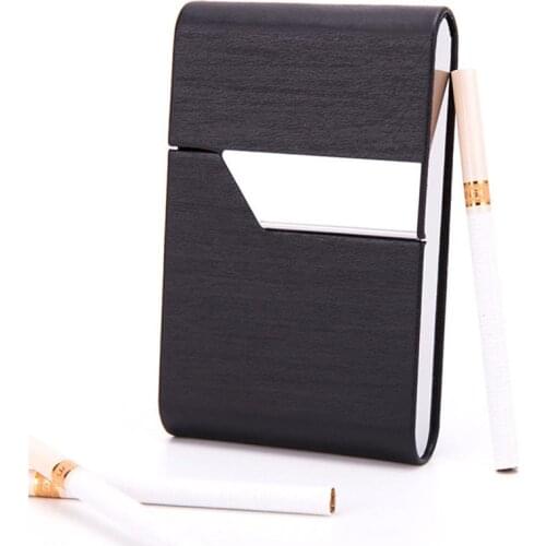 High Quality PU Smoking Cigarette Case for 20pcs Smoke. Magnetic Adsorption Switch Womens Cigarette Holder Business Card Holder
