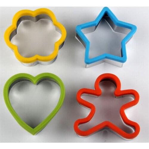 4pcs DIY Biscuit Cookie Cutters Different Shaped Cake Sugarcraft Cutters Mold Kitchen Pastry Baking Tools 5N1293