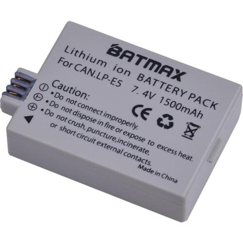 Batmax 1pc 1500mAh LP-E5 LPE5 LP E5 Battery for Canon EOS 450D 500D 1000D Kiss X3 Kiss F Rebel Xsi