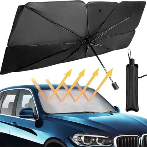 125/145cm Foldable Car Windshield Sun Shade Umbrella Car UV Cover Sunshade Heat Insulation Front Window Interior Protection Tool