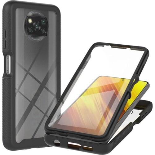 Suitable for Xiaomi Pocophone X3 NFC Back Cover Mi 10T PRO Bumper Phone Case Mi poco M3 Shockproof Crystal Cover