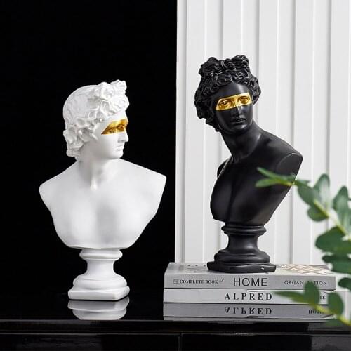 Europe Style Home Decoration Accessories Modern Resin David Model Statue Abstract Sculpture Art Statues Office Desk Decoration