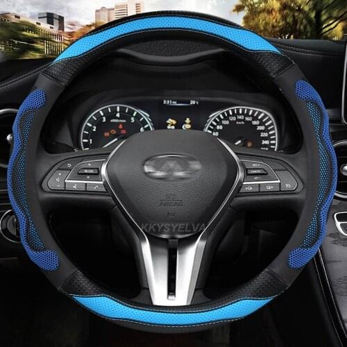 Microfiber Leather Car Steering Wheel Cover for For Infiniti FX35 Q50 Q30 ESQ QX50 QX60 QX70 EX JX35 G35 G37 Car Accessories