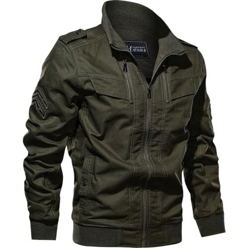 Jacket Men Nice Spring Autumn Army Military Jackets Mens Coats Casual Outerwear Windbreaker Slim Fit Stand Collar Male Clothing