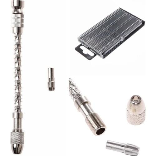 Mini Micro Twist Drill Hss Bits With Semi-Automatic Handdrill Suit Micro Hobby Craft Jewelry Wood Mini Hand Drill Tools 1Set