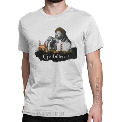 Kaamelott King Burgundy Couillhere T-Shirts Men Casual Cotton Tee Shirt Crew Neck Classic T Shirts Gift Idea Clothing