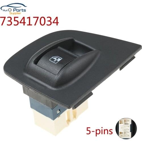 New 735417033A 735417034 5-pins Power Window Switch Button For Fiat Doblo Mk2 High Quality