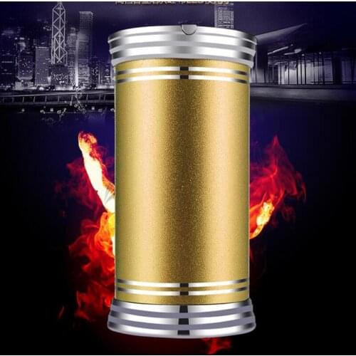 Aluminum Alloy Universal Size High Quality Car Styling Solid Color Car Ashtray Ash Tray Storage Cup With LED For Most of Cars