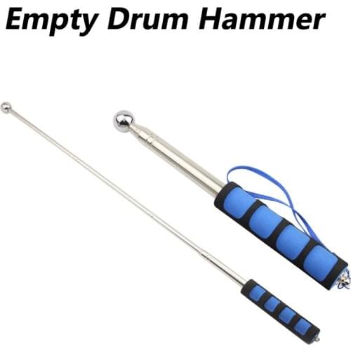 98cm/130cm Empty Drum Hammer EDC Tools Inspection Hammer Retractable Tile Bell Hammer Self defense Tool Personal Safety Tool